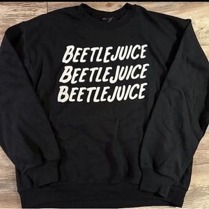 BEETLEJUICE CREWNECK  SWEATSHIRT PULLOVER HOT TOPIC PUNK ROCK EMO